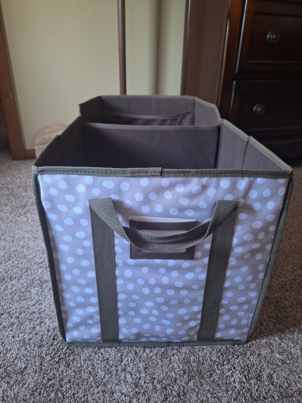 thirty-one Beige Polka Dot Fabric Organizer